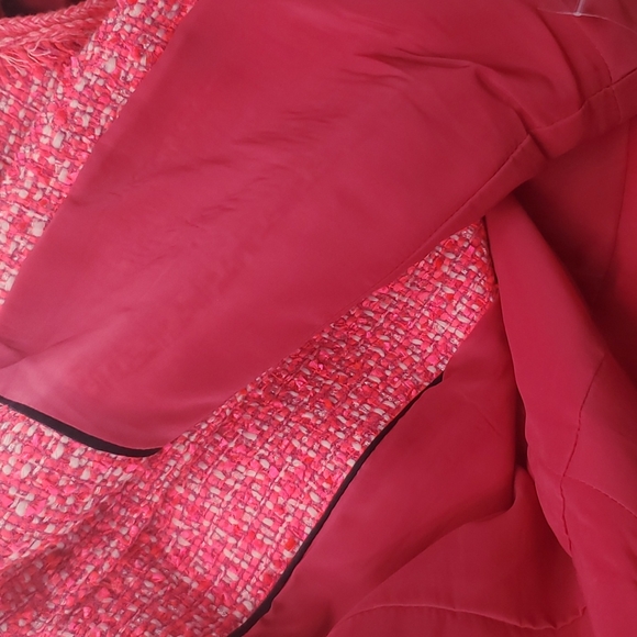 TALBOTS HOT PINK  TWEEDED BLAZER/JACKET - Picture 12 of 13